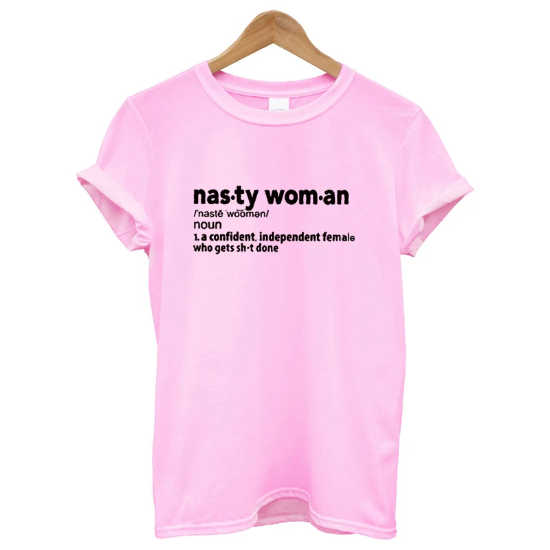 EnjoytheSpirit женская рубашка анти Трамп футболка с надписью Nasty Woman феминистская
