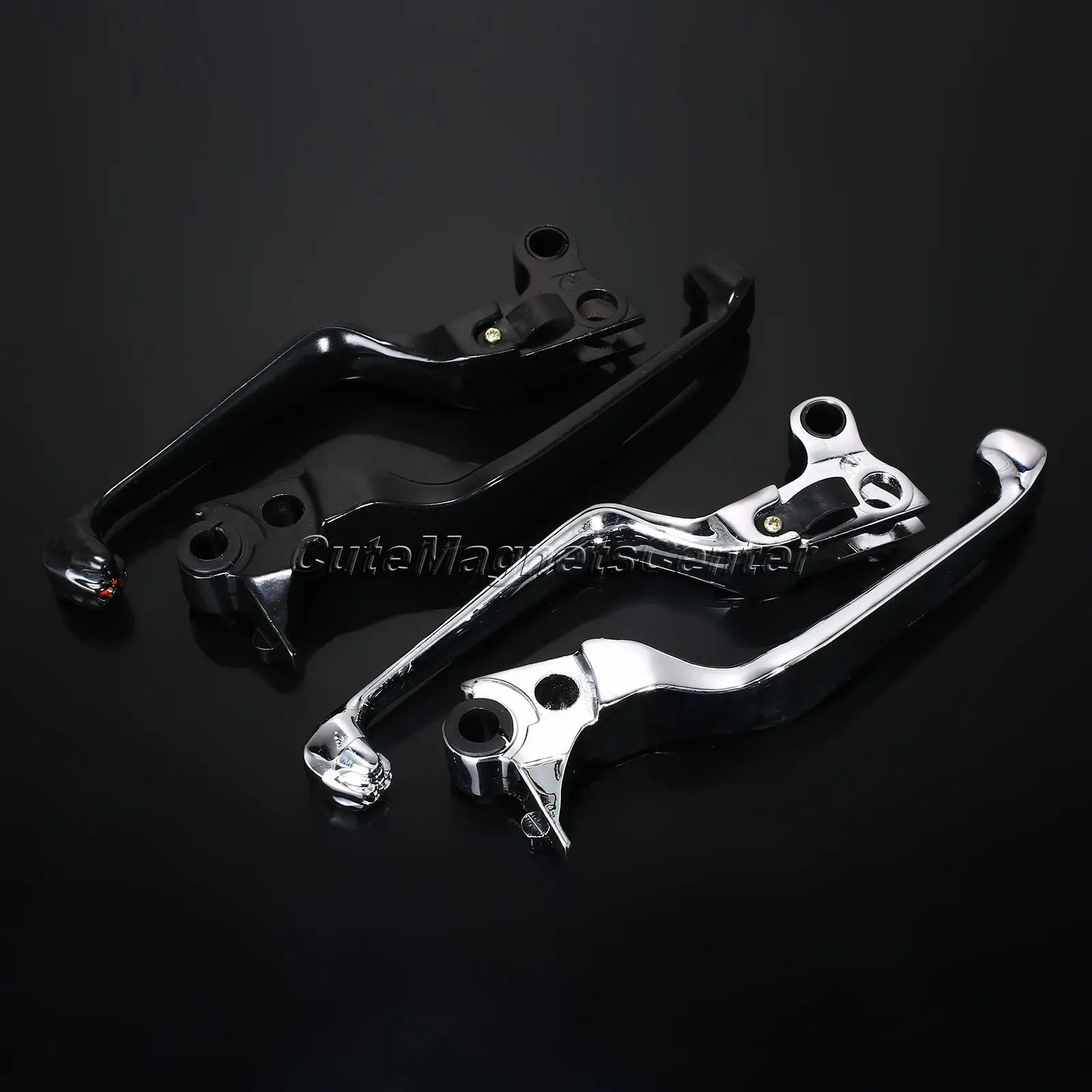 1 пара черных/хромированных рычагов тормоза мотоцикла с черепом для 1996 2012 98 11 HD FXDWG