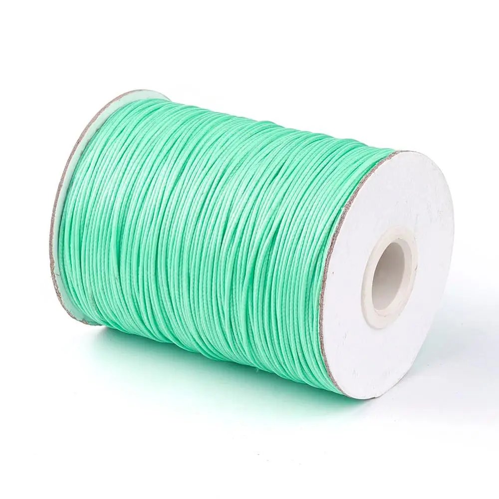 Medium Spring Green Pandahall приблизительно 88 ярдов/рулон 1,0 мм серия зеленого цвета корейский вощеный полиэфирный шнур Бисероплетение Шнур браслет ожерелье аксессуары - Цвет: Medium Spring Green