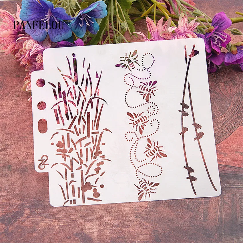 Болотная Трава трафареты для скрапбукинга Пластиковая форма щит сделай сам торт