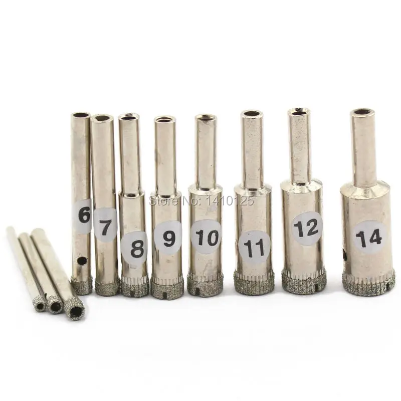 11 шт. 3 4 5 6 7 8 9 10 11 12 14 мм алмазное корончатое сверло с покрытием, пила для резки отверстий, сверление каменной кладки, стеклянная плитка, мрамор, гранит