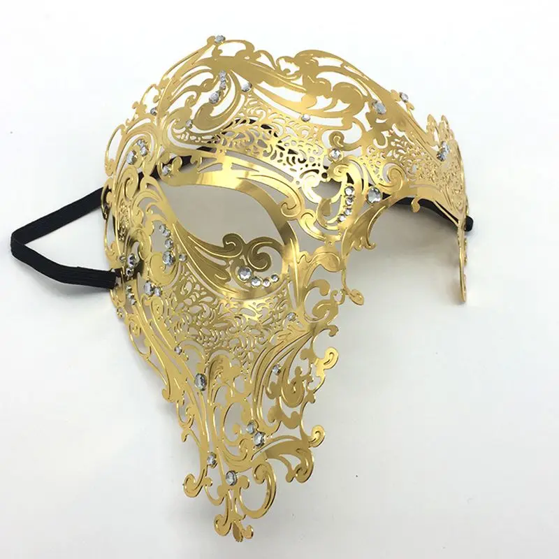 GNHYLL маска череп Венецианский маскарадный золотой костюм Марди Грас mascaras маска на Хэллоуин Лазерная резка металлическая Карнавальная маска