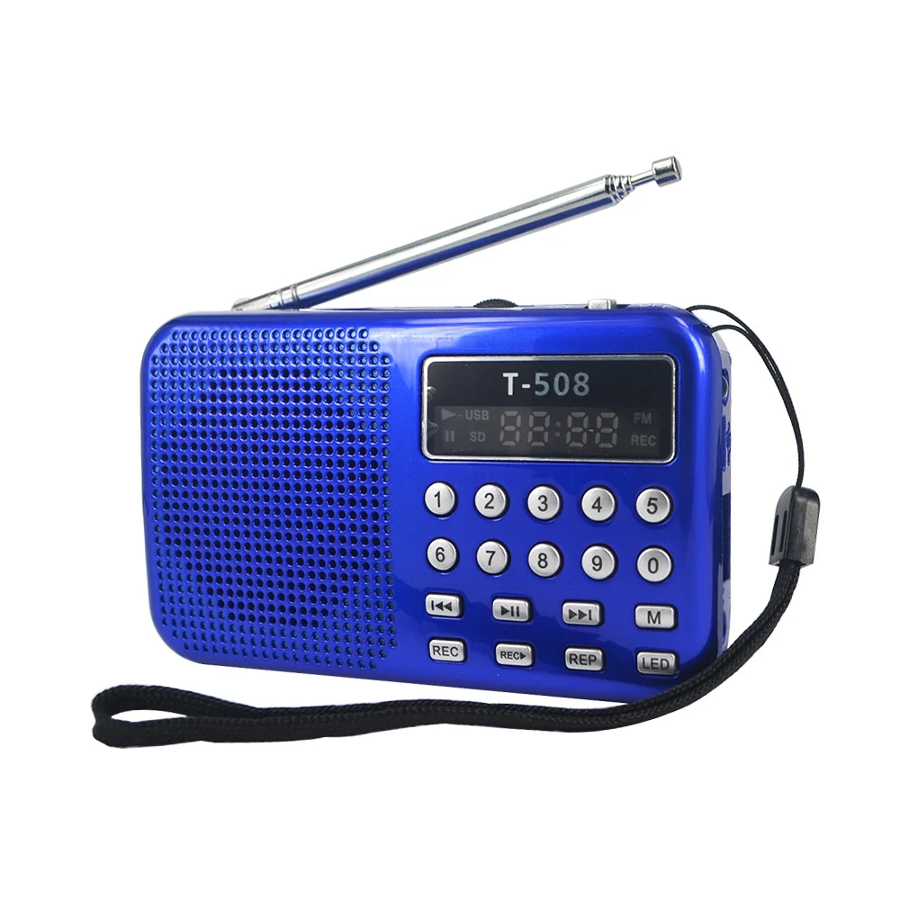 Портативный мини USB динамик Kebidu T508 светодиодный стерео FM радиоприемник TF карта 50