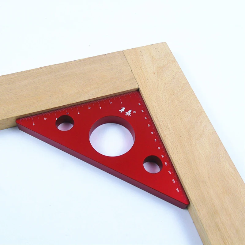 Линейка угловая из алюминиевого сплава Метрическая треугольная 45 градусов для