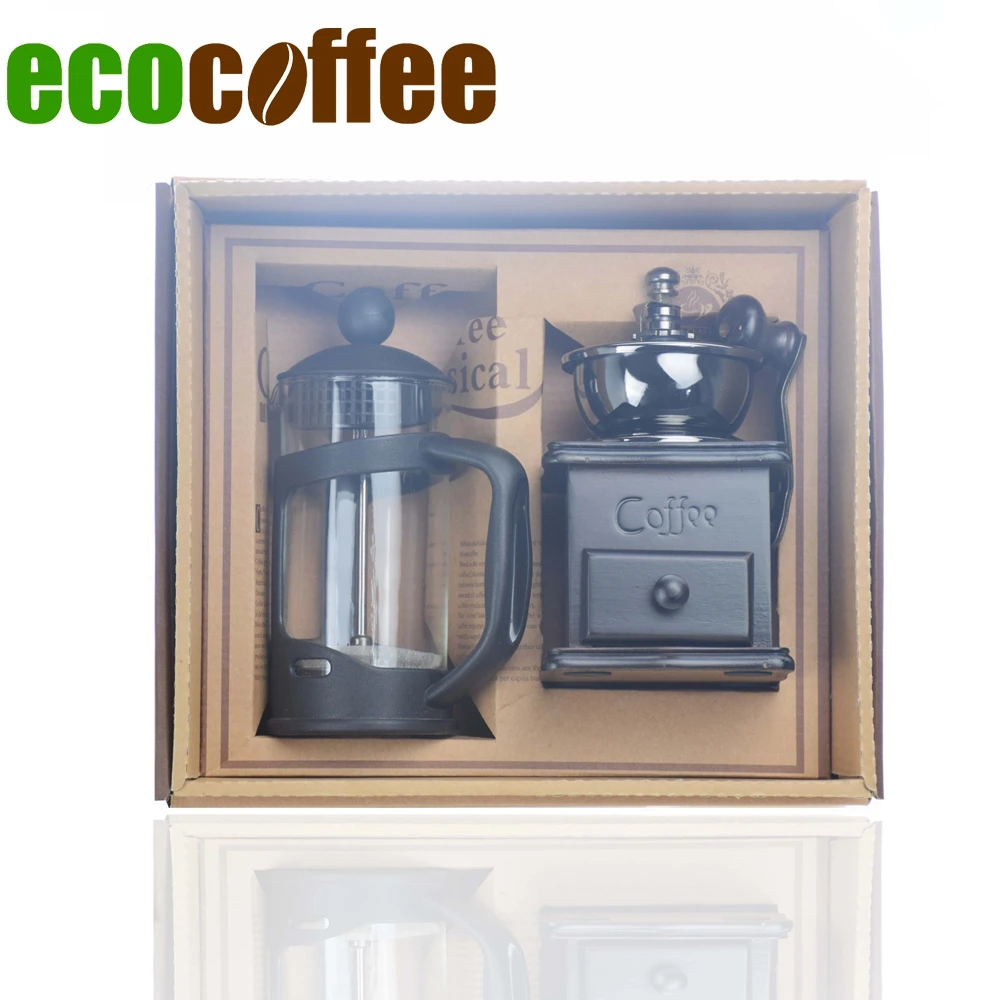 Eco coffee Coffee набор 350 мл ручная кофемолка с французским прессом бытовая кофейная