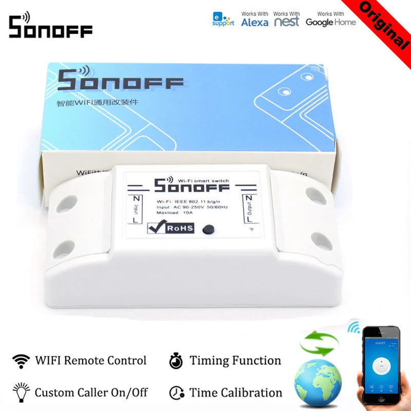 SONOFF базовый беспроводной Wifi переключатель пульт дистанционного управления Автоматизация модуль DIY таймер Универсальный умный дом работа с Alexa Google
