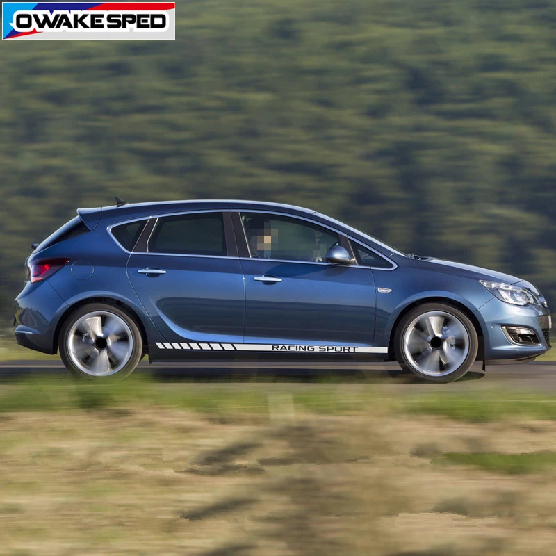 Спортивные наклейки в полоску для автомобиля Opel Astra автомобильные боковые на