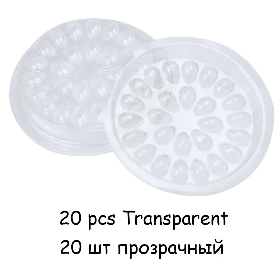 20pcs Transparent 50/100 шт клейкая прокладка клей для ресниц палитра в футляре для наращивания ресниц, клеевые подушечки, на котором может стоять ресниц Пластик клей держатель для ресниц - Цвет: 20pcs Transparent