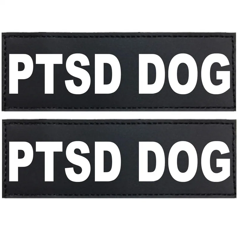 Ptsd Dog FML домашнее животное патчи для собаки сбруя-жилет Светоотражающие удаленные наклейки 2 шт Id бирки с крючком подложки не домашнее животное в тренировке жилет - Цвет: Ptsd Dog
