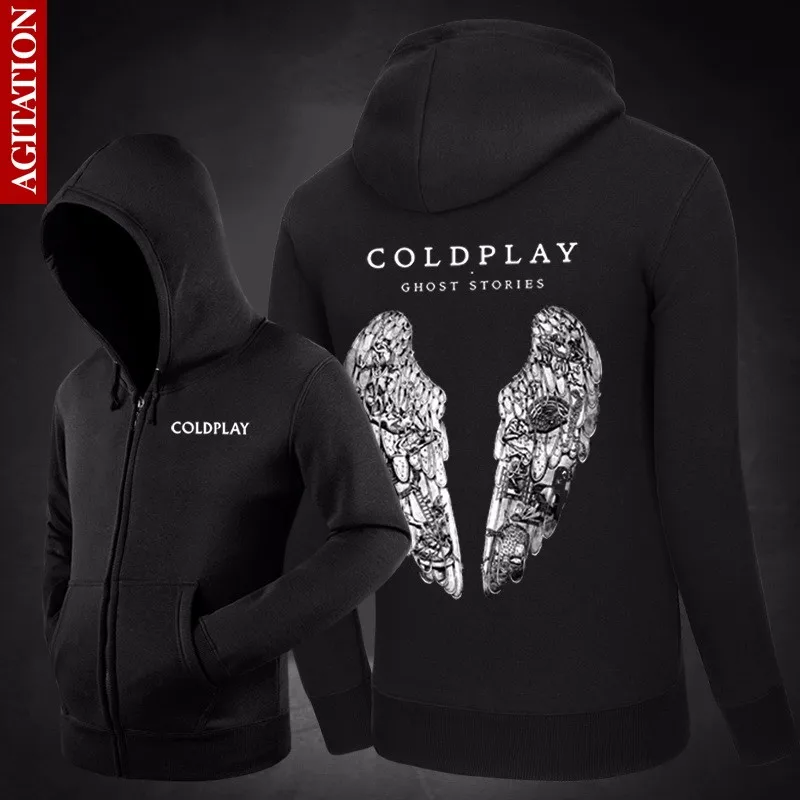 Модные толстовки Coldplay с принтом «призрачные истории», толстовки с капюшоном, свободная верхняя одежда, милое хлопковое пальто на молнии в стиле унисекс