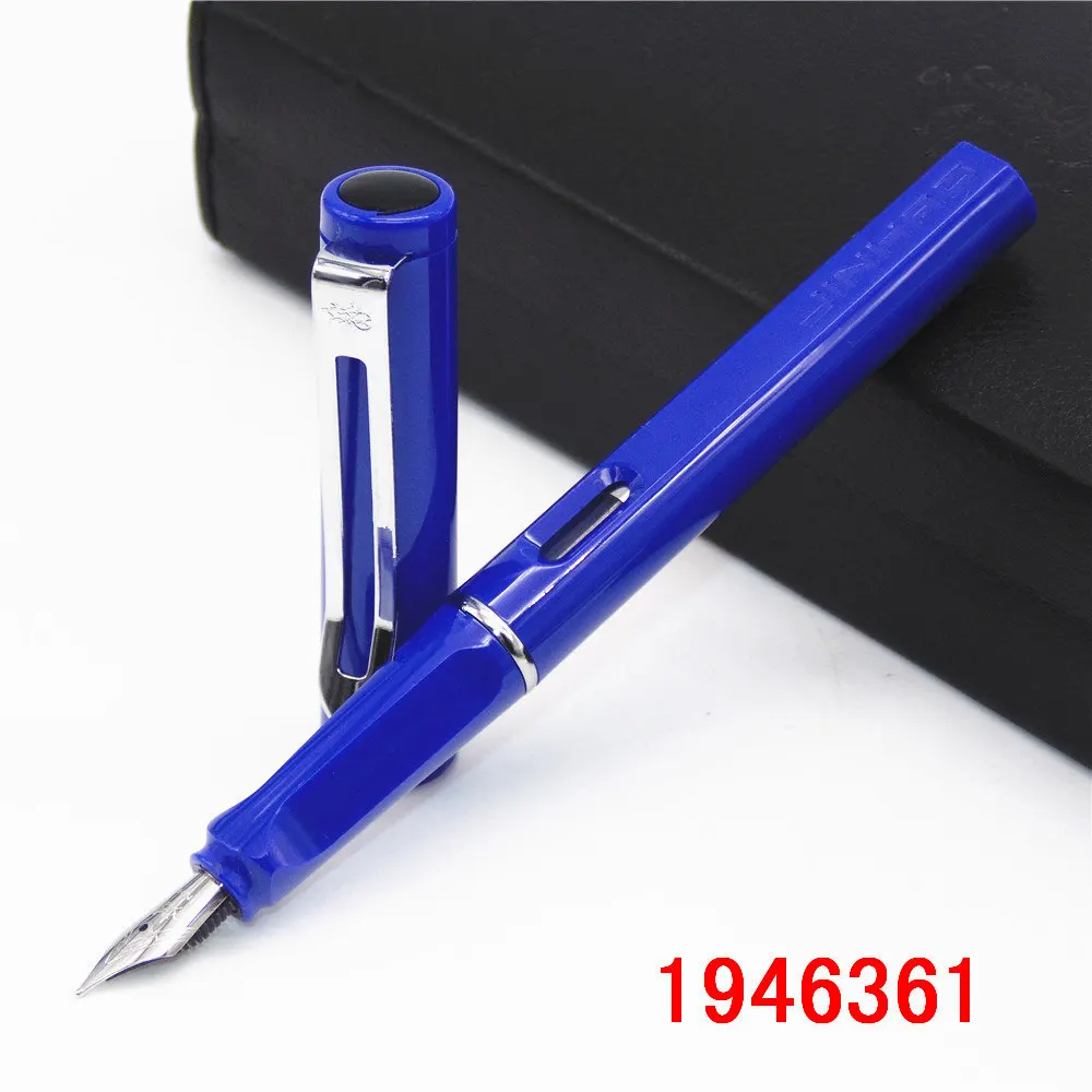 JINHAO 599, все цвета, Студенческая Мода, средний и тонкий перьевая ручка, лучший подарок для подарка, школьные офисные принадлежности - Цвет: Blue