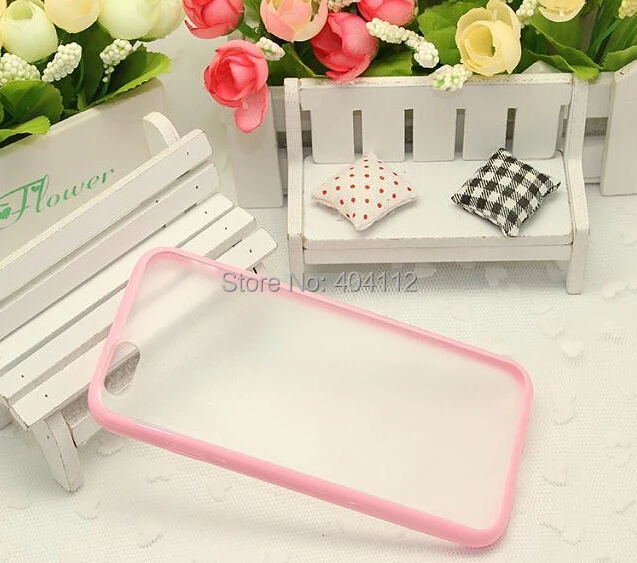 Чехол для iphone6 заморожено прозрачный мягкий тпу + пк раковина чехол iPhone6 конфеты