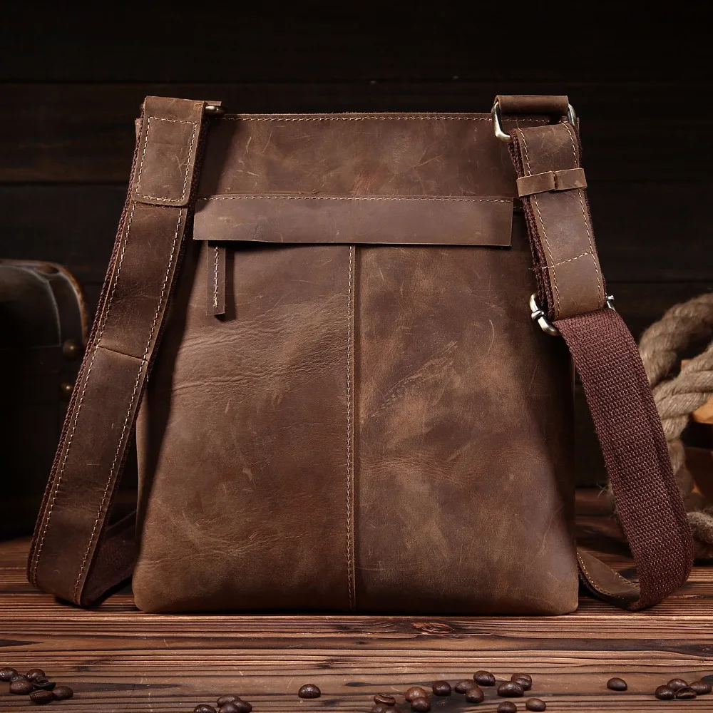 Мужская сумка-Кроссбоди NEWEEKEND Тонкая Повседневная сумка из натуральной воловьей