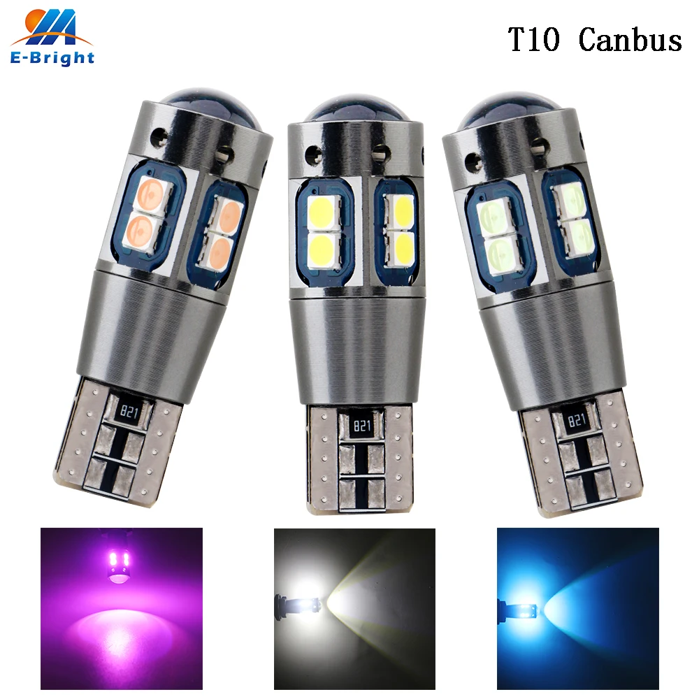 2 шт. Автомобильные светодиодные ламсветильник Canbus W5W T10 3030 10SMD 194|Сигнальная лампа|
