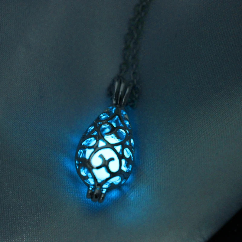 Ожерелье с подвеской в виде капли воды светящаяся темноте подсветильник Ка-чокер