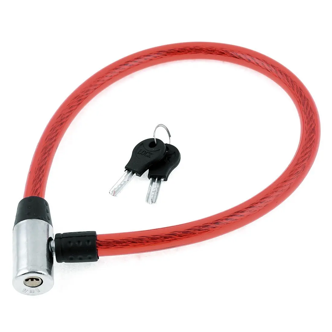 24 8 &quotКрасный гибкий кабель велосипед мотоцикл замок безопасности w 2 клавиши |