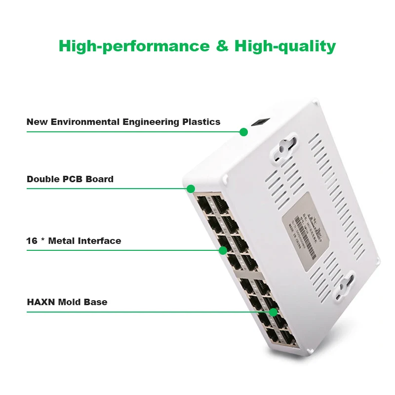 Ethernet 16 Порты сетевой коммутатор Fast LAN RJ45 Smart Vlan 10/100 Мбит/с концентратор для