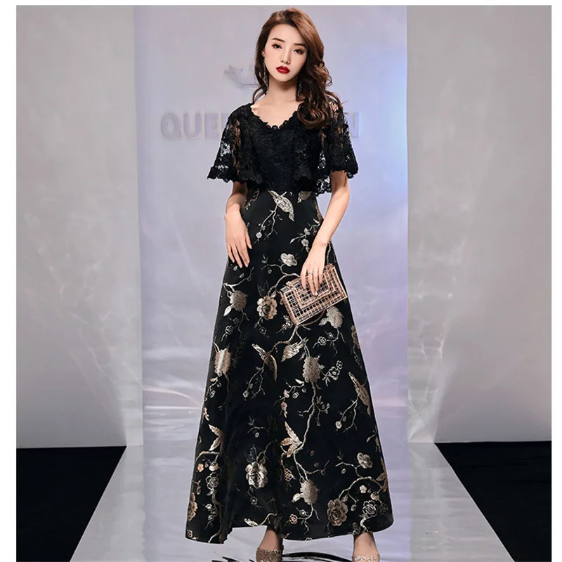 Это YiiYa Vestidos de Gala длинное платье для выпускного вечера на бретельках с открытой спиной и цветочным кружевом с v-образным вырезом женские вечерние платья размера плюс E483