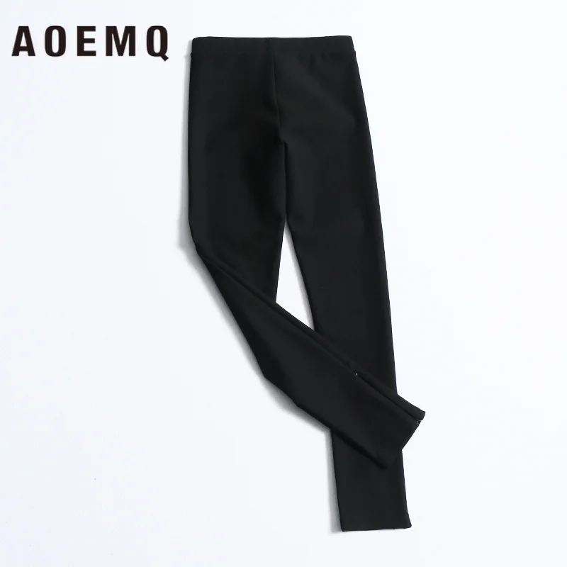 AOEMQ высокая эластичная талия подкладка тонкий корпус теплый Невидимый молния