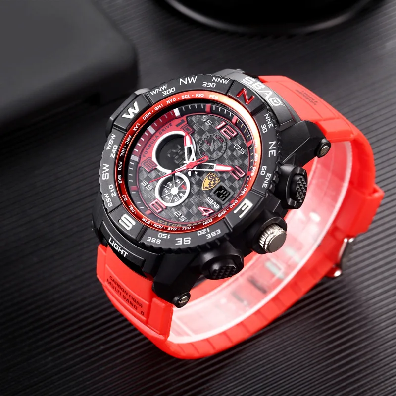 SBAO Sport Watch Men Top Brand Luxury Famous New Electronic Wristwatch LED Digital Wrist Watches For Clock Male Hour Reloges | Наручные