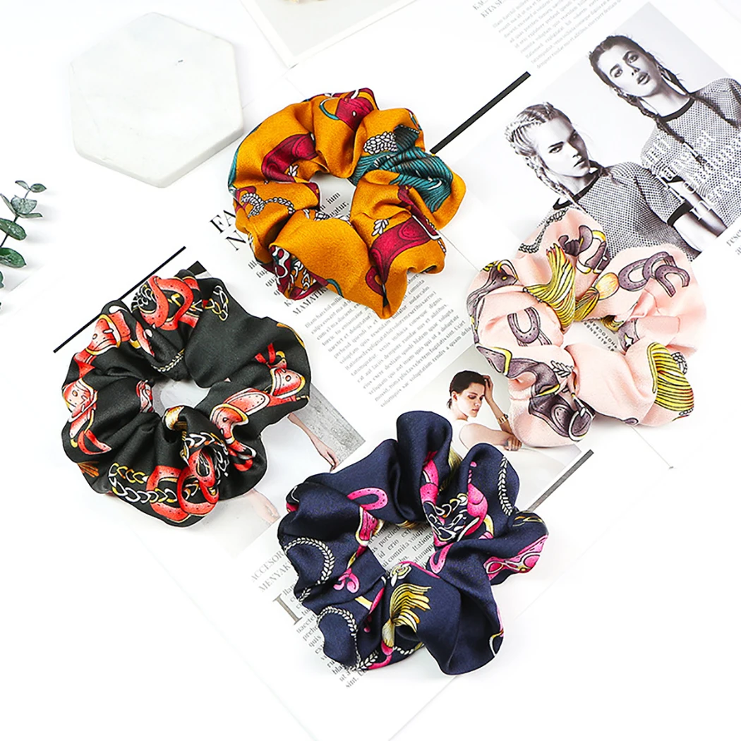 4pcs Hair Scrunchie Women Girls Elastic Rubber Bands Accessories Gum For Tie Ring Rope Ponytail Holder |