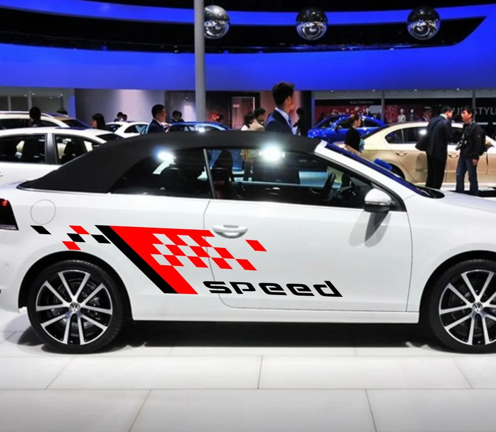 Автомобильные наклейки sport Flag Grid racing Speed 78 ''для Golf Gol Виниловая наклейка на