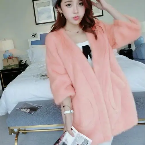 Меховая 2019 зимняя женская куртка из искусственного меха пальто пушистое верхняя