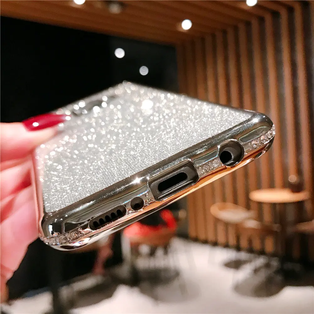 Gurioo Ultra Slim Glitter Rhinestone Phone Case For Samsung Galaxy A70 A60 A50 A40 A30 A20 A10 M10 M20 M30 Soft TPU Back Cover |
