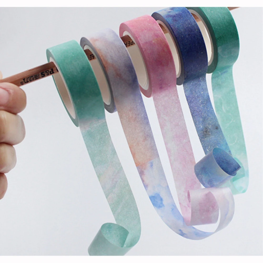 DIY 7 цветов звездное небо 5 мм 8 м фантазия Романтика фото декоративная васи лента