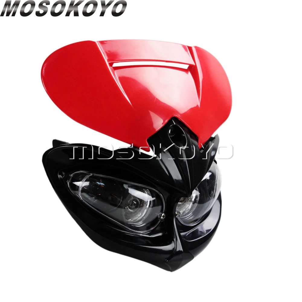18 Вт фара обтекатель для внедорожного мотоцикла передние фары эндуро Honda Yamaha CBR600