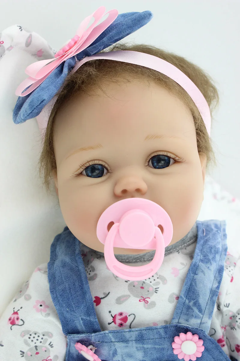 Bebes Reborn Dolls De Silicone Девочка Хлопок тело 55 см Спящая кукла-реборн кукла игрушки для девочек новорожденная кукла-ребенок лучшие подарки