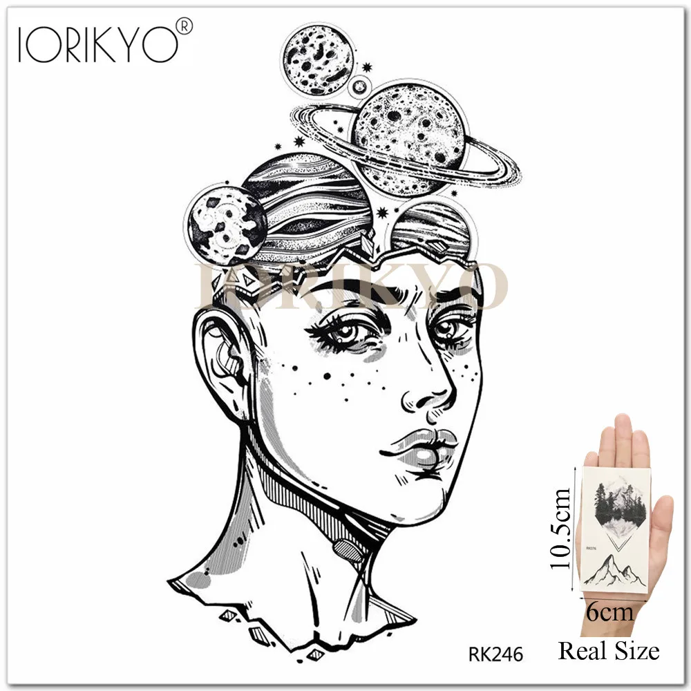 Iorikio Flash Tribal Fox временный карандаш для татуировки Эскиз волк поддельные татуировки мужской женский боди-арт лиса переводная татуировка на руку наклейка - Цвет: IRK246