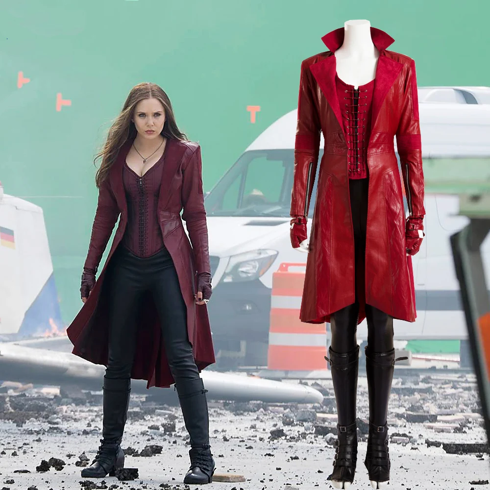 Качественный маскарадный костюм Алая ведьма Мстители эра Альтрона Ванда