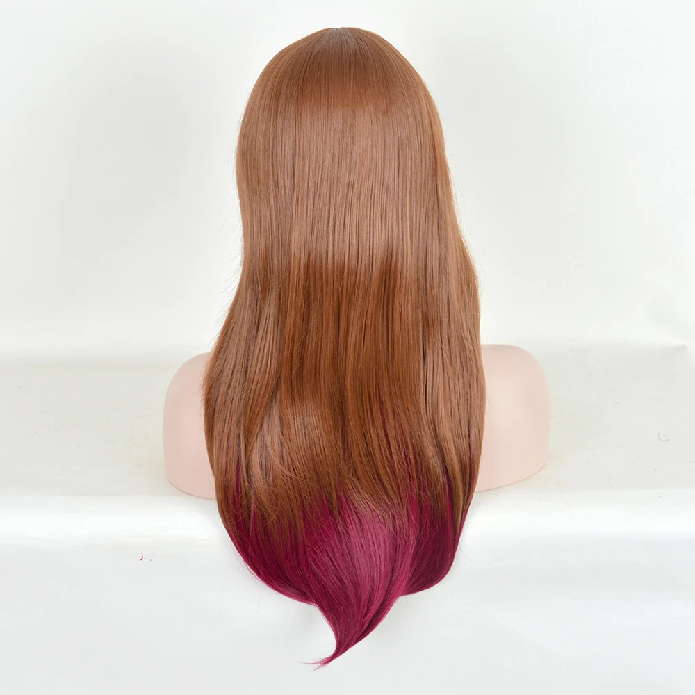 65 см Коричневый Бордовый Смешанный Цвет Длинные Прямые Дешевые Теплостойкий