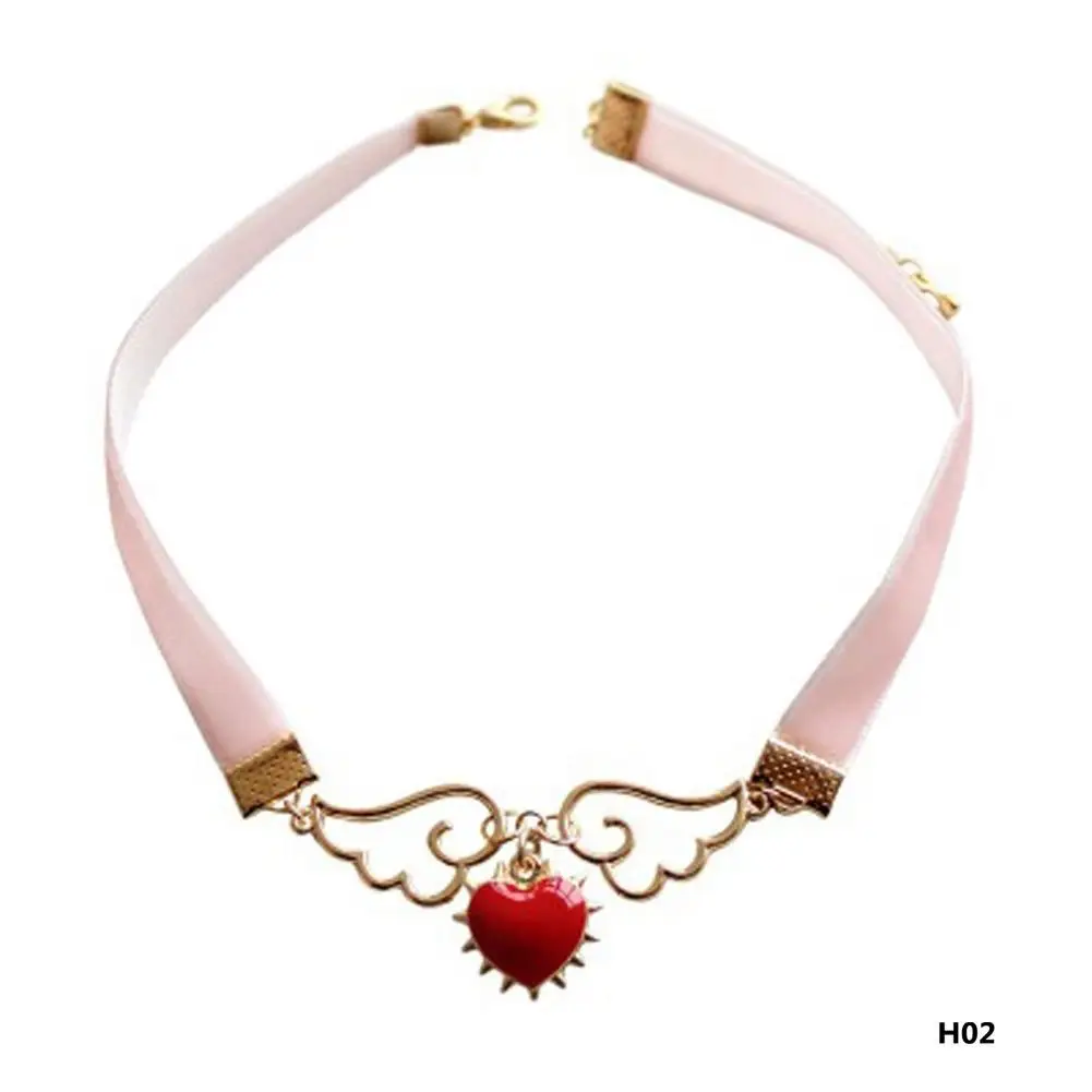 LNRRABC 2018 новое ожерелье со звездами красивое модное розовое с крыльями вишни