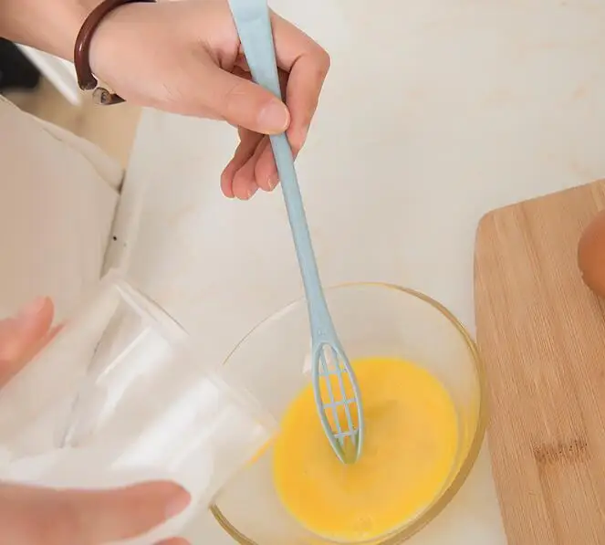 1 шт. Кухня Миксер с венчиком для напитков пластиковые яйца белое Кухня инструменты ручной миксер для яиц Пособия по кулинарии Wisk Cook блендер ок 0657