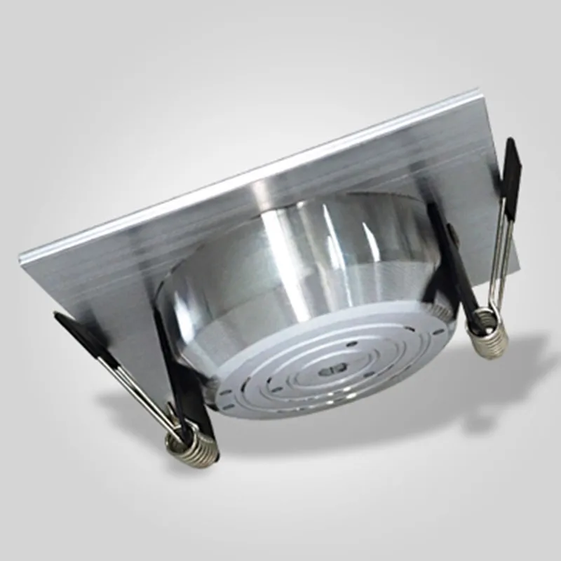 Downlights LED 5W 10W, regulable, 230V, cepillo cuadrado, lámpara de techo LED plateada, de 15W para cocina luz descendente/hogar/iluminación interior de oficina