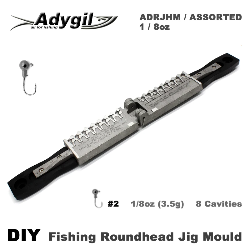 Форма для рыболовных колец adyil DIY ADRJHM/Ассорти комбинированная 1/8 унций (3 5 г) 8