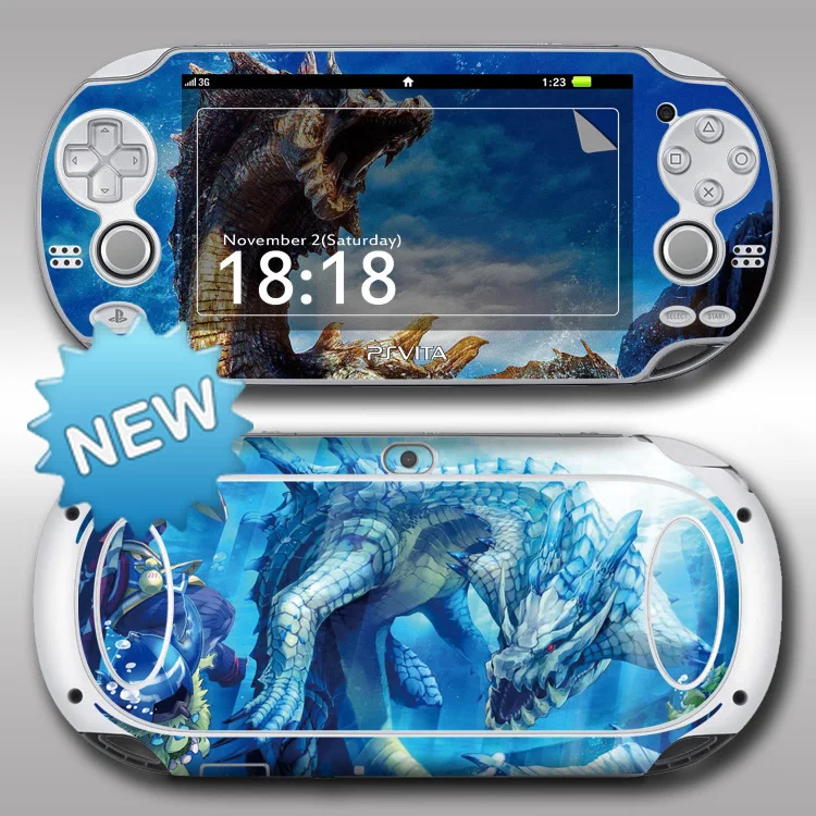Передняя и задняя защитная наклейка PSV1000 Обложка для Sony PS vita 1000 one piece/Doraemon