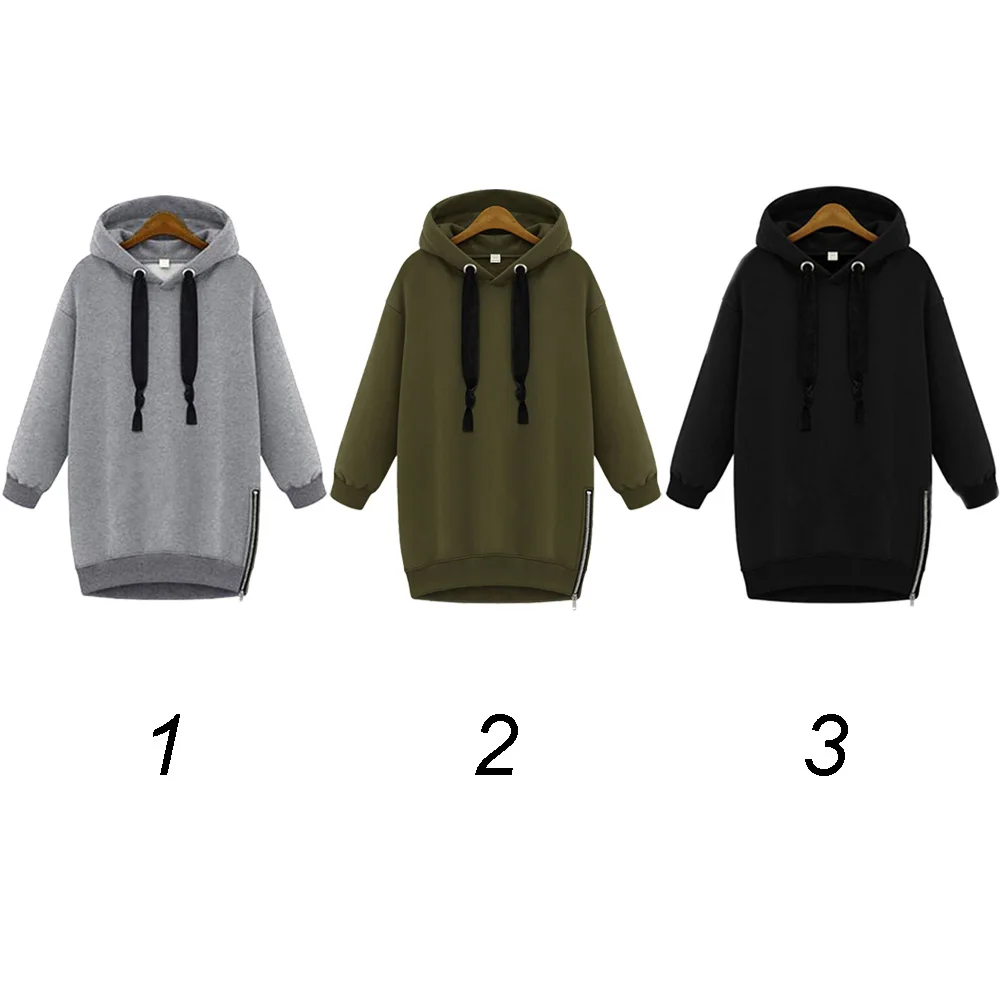 Women Outwear Long Sleeve Fabala Hoodies Loose Sports Hooded Pullover Sweatshirt Casual |