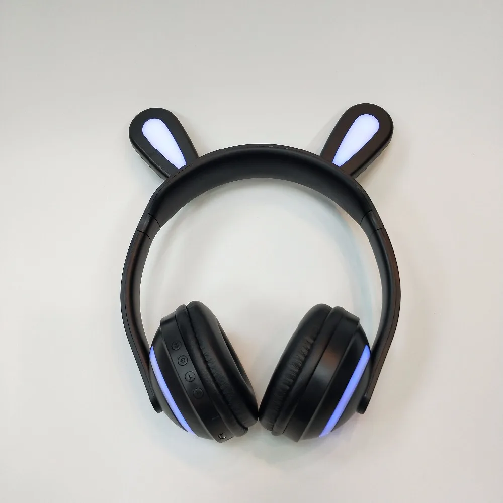 Nasin ZW-19 Bluetooth стерео кошачьи наушники мигающие Светящиеся 7 цветов светодиодный светильник игровая гарнитура для ПК ноутбука компьютера телефона