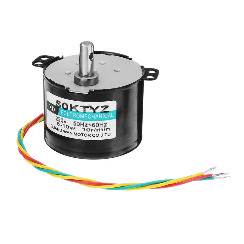 Прочный 50ktyz моторный накопитель переменного тока 220V с синхронным электродвигателем 10 Вт постоянный магнит Шестерни планетарный редуктор двигателя управляемый микро двигатель