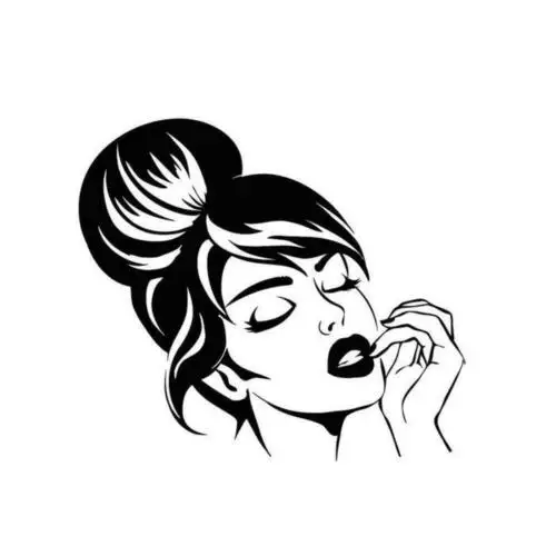 

Sexy Beautiful Girl Face Hairstyle Car Window Bumper Vinyl Sticker Vinyl Hobby Car Bumper Sticker 13.1CMx11.3CM