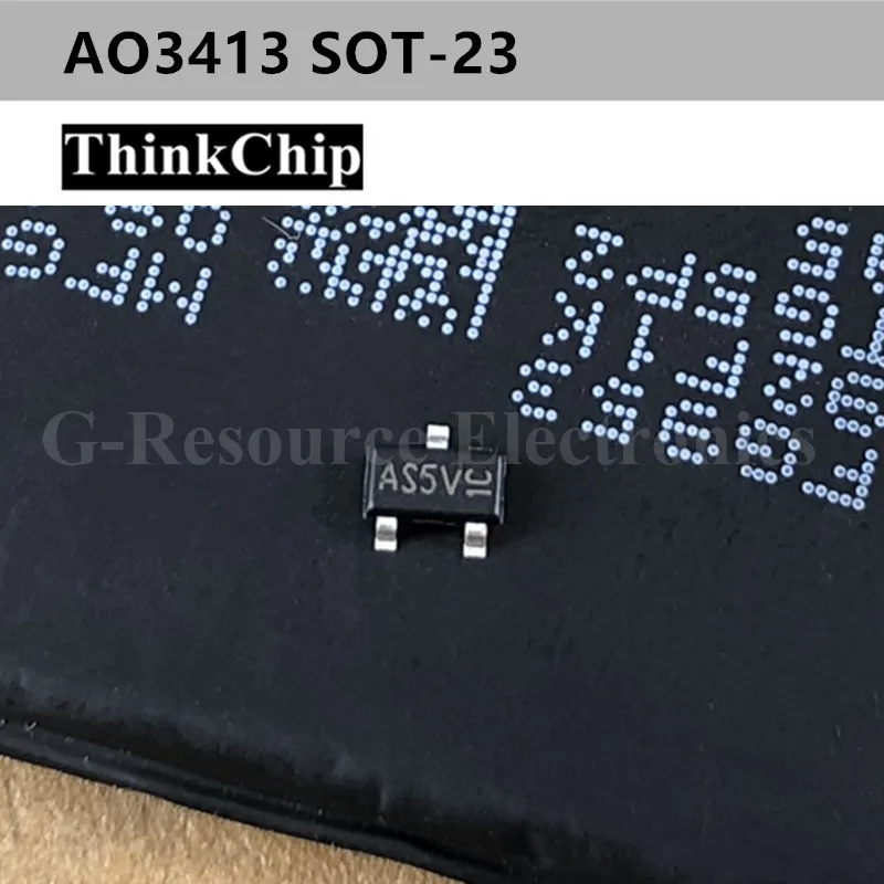 50 шт./лот AO3413 AS5V SOT-23 P-Channel-20 V-3A(Ta) 1,4 W(Ta) SMD mosfet транзистор