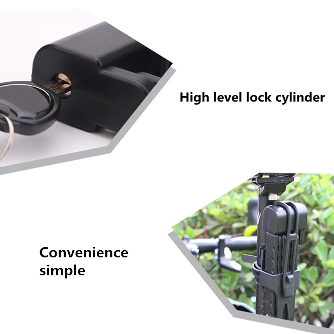 Высококачественный складной велосипедный замок стальной для безопасности