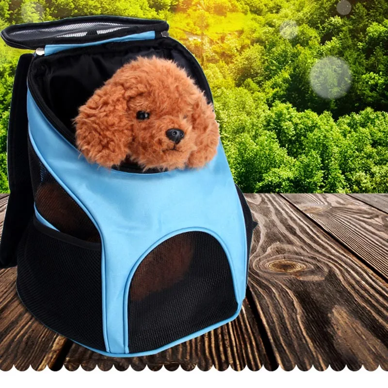 

Portable Pet Cat Dog Carrier Bag Breathable Mesh Outdoor Travel Pets Carrying Double Shoulder Backpack For Small Dogs Animals