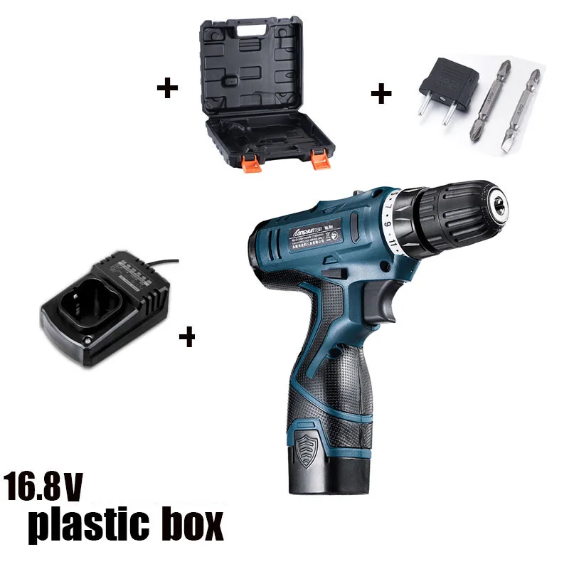 16vplastic1battery Электрический шуруповерт дополнительный литий-ионный аккумулятор Аккумуляторная дрель отверстие электрическая отвертка Гаечный ключ электрические инструменты - Цвет: 16vplastic1battery