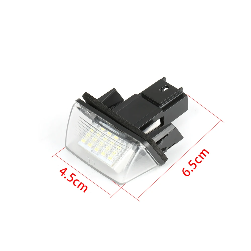 2PCS Led License Number Plate Lights Bulbs no error For Citroen C3 C4 C5 Peugeot 206 207 306 307 308 406 407 White 18 LED | Автомобили и