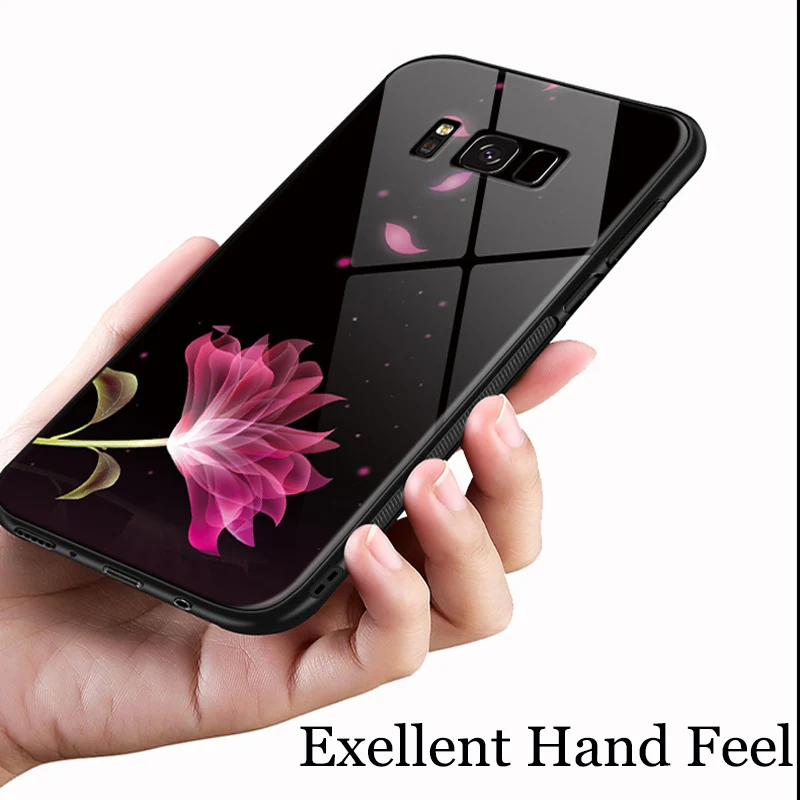 Модный чехол из закаленного стекла для Samsung galaxy S8 задняя крышка G9500 S 8 чехлы