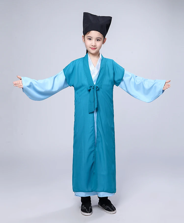 Hanfu Детские китайские традиционные костюмы для девочек костюм китайских танцев